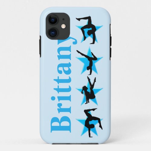 BLUE STAR PERSONALIZED GYMNASTICS IPHONE CASE