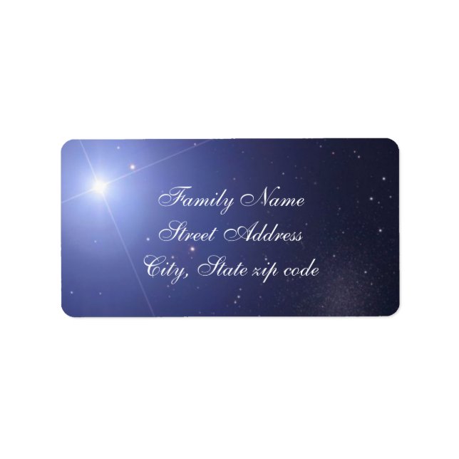 Blue star return address label (Front)
