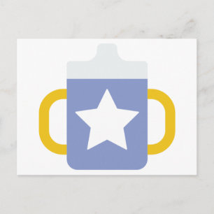blue star sippy cup postcard