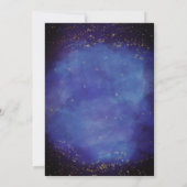 Blue Star Sky Celestial Baby Shower Invitation (Back)