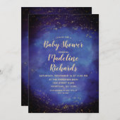 Blue Star Sky Celestial Baby Shower Invitation (Front/Back)