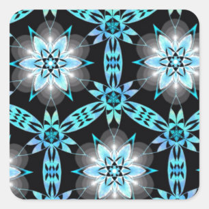blue star square sticker