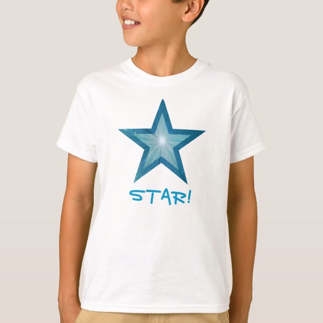 Blue Star 'STAR!' kids t-shirt (Front)
