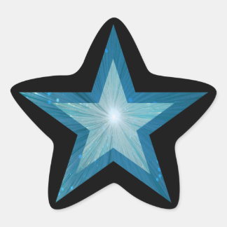 Blue Star star-shape sticker black