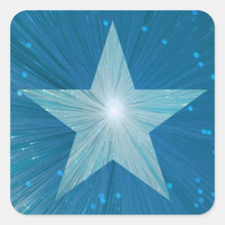 Blue Star sticker square