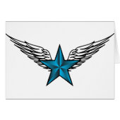 Blue Star with Wings (Front Horizontal)