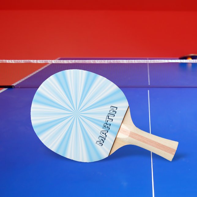 Blue Starburst Personalized Ping-Pong Paddle (Creator Uploaded)