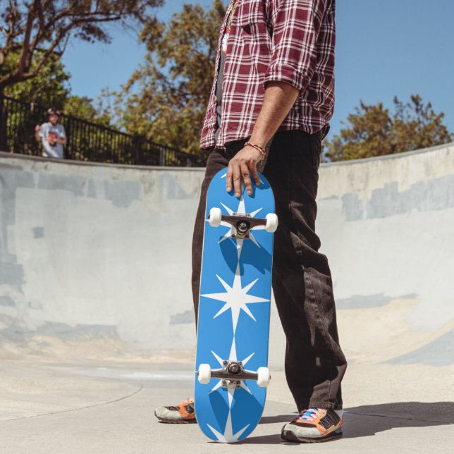 Blue starburst Skatebaord Skateboard (Outdoor 2)