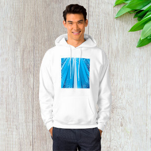 Blue Starburst Sparkle with Shining Light Rays Hoodie