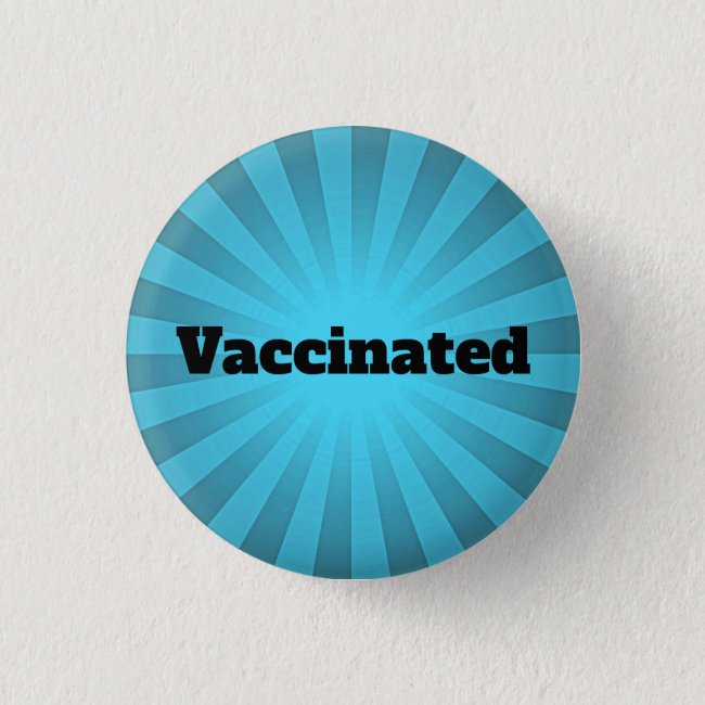Blue Starburst Vaccination Design Button