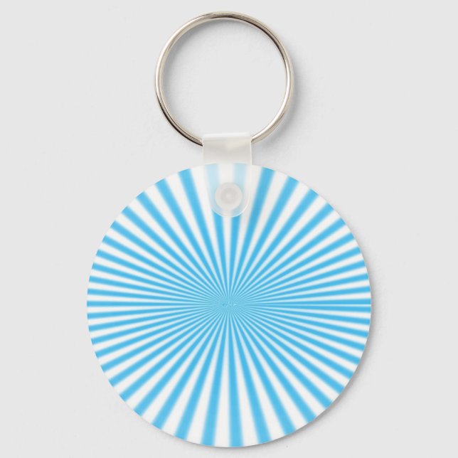 blue starbust cool design keychain (Front)