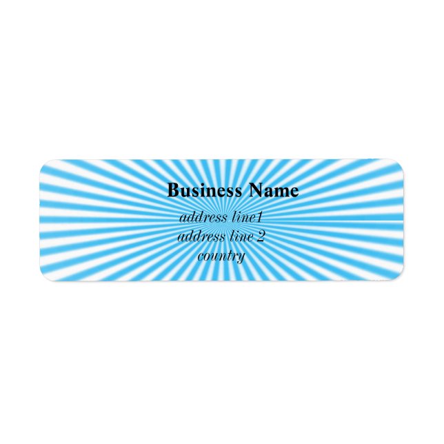 blue starbust cool design label (Front)