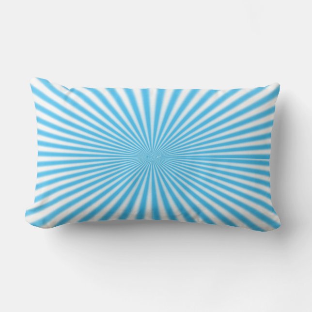 blue starbust cool design lumbar pillow (Front)
