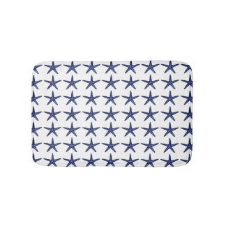 Blue Starfish Bathroom Mat