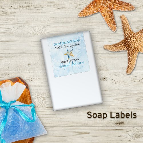 Blue  Starfish Beach_Themed Handmade Soap Labels