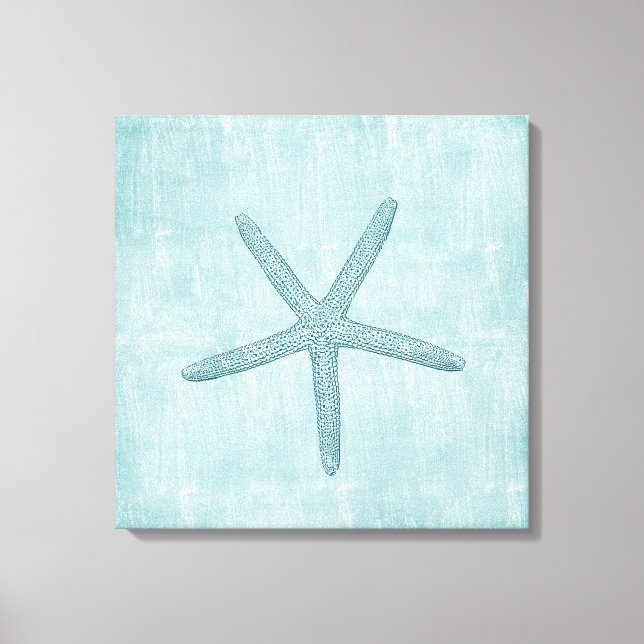 Blue Starfish Canvas Print (Front)