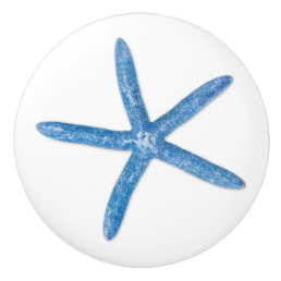 Blue Starfish Ceramic Knob