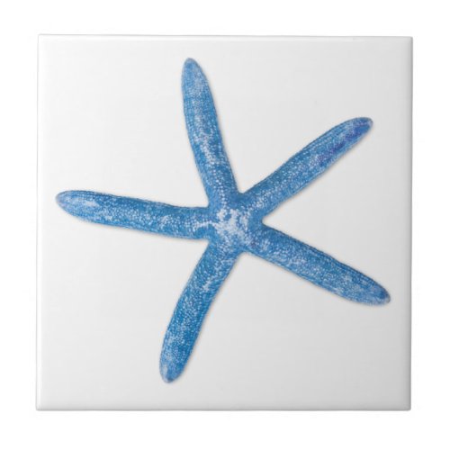 Blue Starfish Ceramic Tile