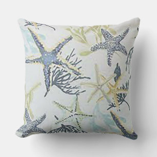 Blue Starfish Decorative Throw Pillow