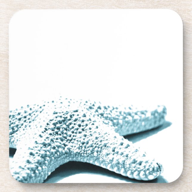 Blue Starfish Drink Coaster (Front)