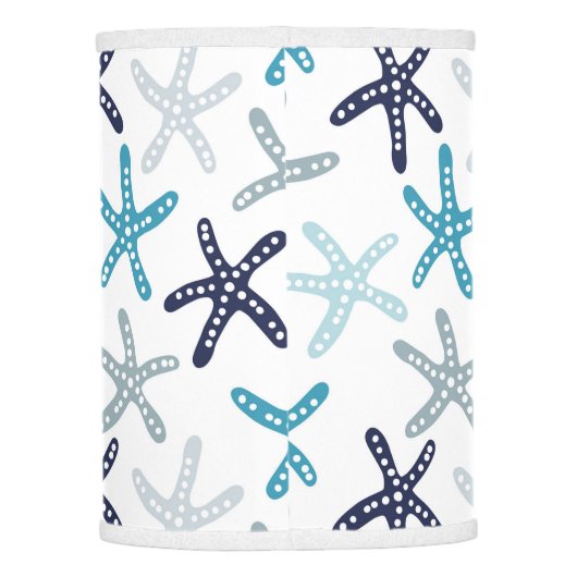 Blue Starfish Pattern Lamp Shade (Back)