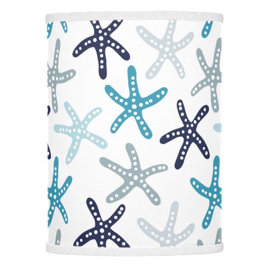 Blue Starfish Pattern Lamp Shade (Front)