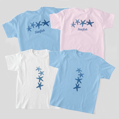 Blue Starfish Personalized with Name T_Shirt