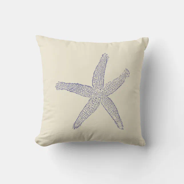 Blue Starfish Pillow | Zazzle