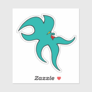 Blue starfish sticker