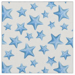 Blue Starfish Summer Beach Nautical Coastal Fabric