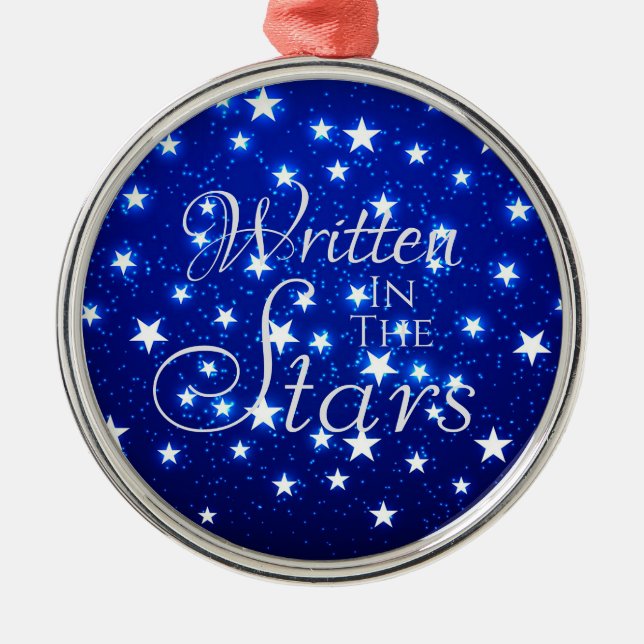 Blue Stargazer Metal Ornament (Front)