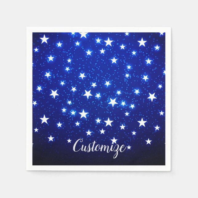 Blue Stargazer Napkins (Front)
