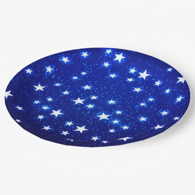 Blue Stargazer Paper Plates (Angled)