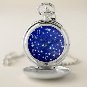 Blue Stargazer Pocket Watch