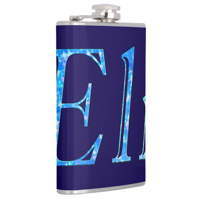 Blue Starry Eli Name, Flask (Right)