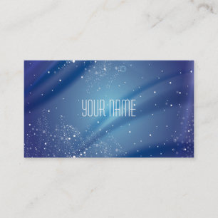 Blue Starry Night Dream Quote Business Card