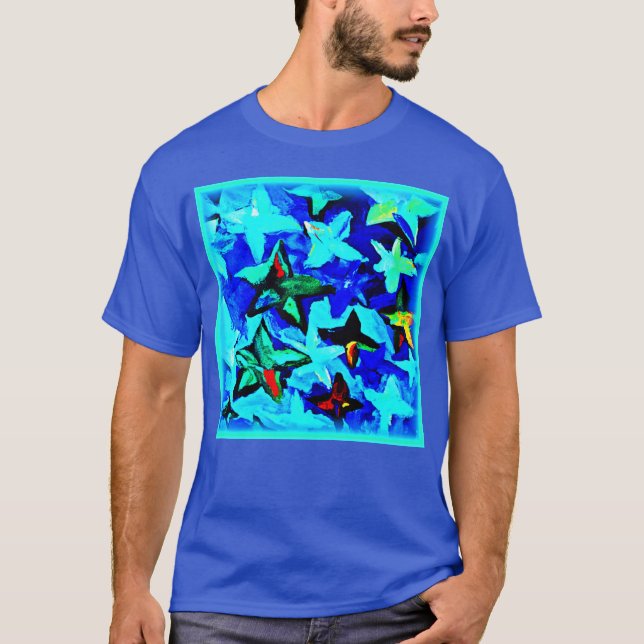 Blue Starry Night Sky. Buy Now T-Shirt (Front)
