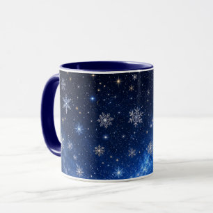 BLUE STARRY NIGHT SKY    CELESTIAL MUG