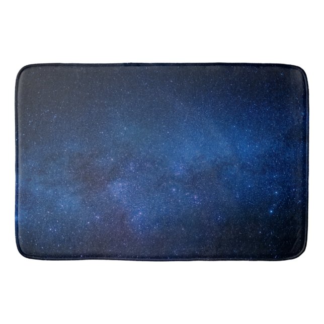 Blue starry night sky | Zazzle_Growshop. Bath Mat (Front)