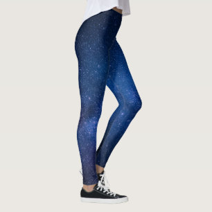 Blue starry night sky   Zazzle_Growshop. Leggings