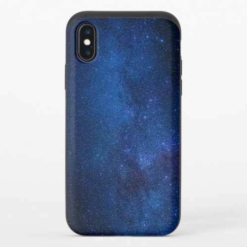 Blue starry night sky  Zazzle_Growshop iPhone XS Slider Case