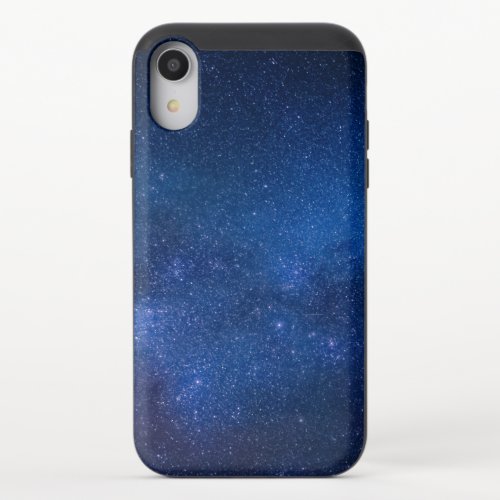 Blue starry night sky  Zazzle_Growshop iPhone XR Slider Case