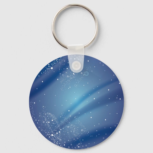 Blue Starry Night Template Keychain (Front)
