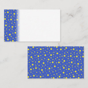 Blue Starry Sky Yellow Stars Pretty Starlight Place Card