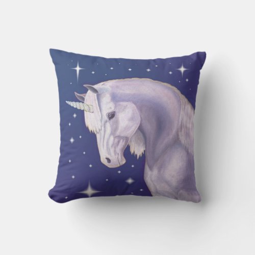 Blue Starry Unicorn pillow