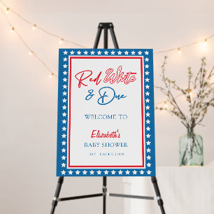  Blue Stars 4th of July Baby Shower Welcome Sign