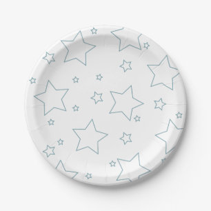 Blue Stars 4th of July PartyPaper Plate