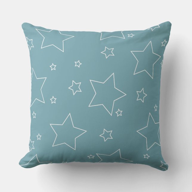 Blue Stars 4th of July Pillow (Front)