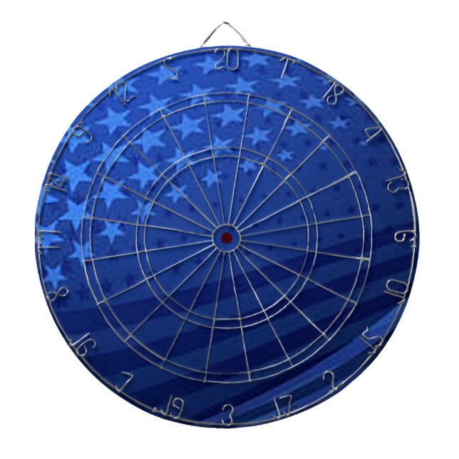 “Blue Stars and Stripes” Dart Board (Front)