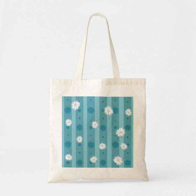 Blue Stars And White Gardenia Tote Bag (Front)